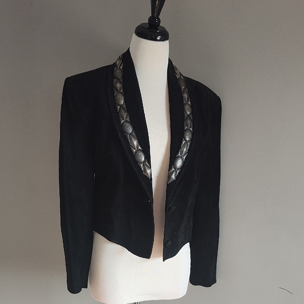 The Pioneer Woman Black Blazer with Silver Accents